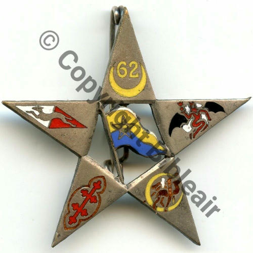 62e ESCADRE BOMBARDEMENT  1937.40  Gr1 & 2.62 dissoud en 43 Dr SM Bol fenetre pastille DrPN petite eping sur une branche Dos lisse Src.olivier450 180EurInv 