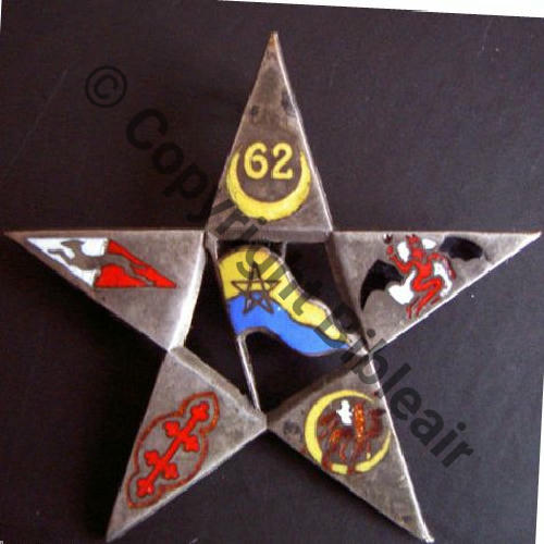 62e ESCADRE BOMBARDEMENT  1937.40  Gr1 & 2.62 dissoud en 43 SM Bol petite eping sur une branche Dos lisse Src.ledemisolde 450EurInv 