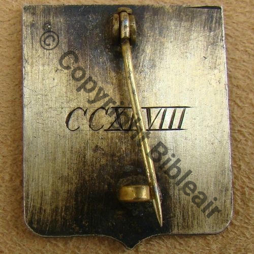 20.1  A1046 1943.45 SQUADRON 342 LORRAINE  Fab Bijoutier GB ARGENT DORE Eping bascule bijoutier Dos lisse No CCXLVIII  Src.lectou32 1200Eur06.16 Inv en lot 