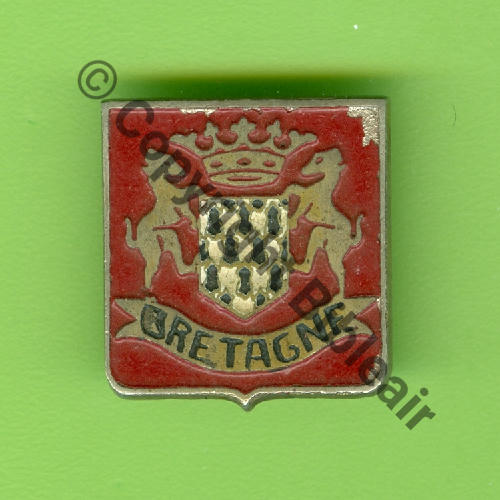 20.2 A1064NH  42.43 Gpe BRETAGNE FORT LAMY LEVANT  SM Sigle DG Graveur sur cartouche grave139 2Anneaux Dos lisse irreg 22x23mm Src.Y.GENTY 150Eur04.23 