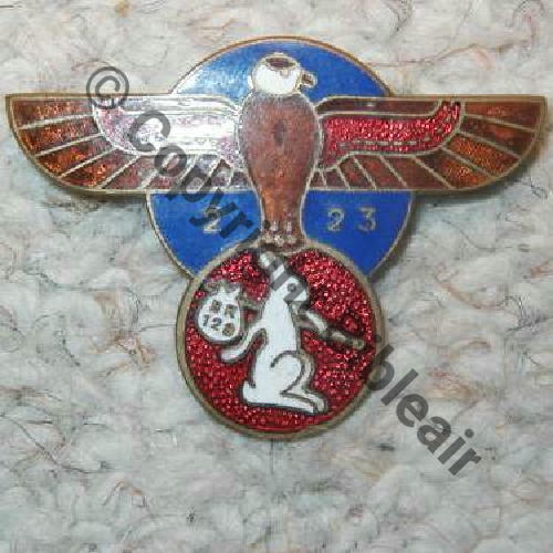 23.2  1943.45 A0937NH SQUADRON 346 GUYENNE SM Fab GB CARTIER Eping bascule bijoutier Dos lisse No332 Sc.sidmau 507Eur11.09