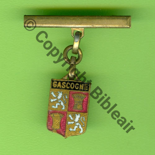 91.1 1956-62 GB1.91 GASCOGNE AFN A1086NH Miniature pendante  SM Bol rectangle Dos lisse irreg SNH 32x26mm Src.Y.GENTY 3Eur08.21 