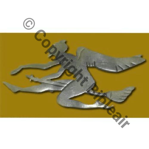 A0572  19xx  A0572NH SPA160 Metal decoupe  SM 2Anneaux Dos lisse irreg Src.ALBIN DENIS DROITS RESERVES  