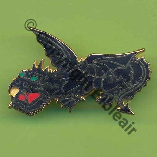 A0574 SPA.171 1e Drille 3.5 GARGOUILLE  DRAGO Bol pince Dos irreg scintillant Sc.Y.GENTY 