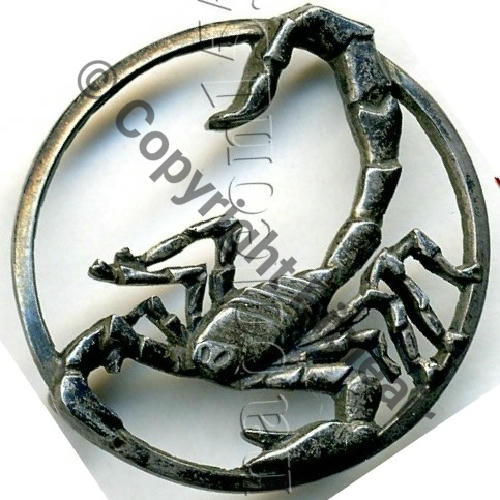 A0661 1eDRILLE 3.12 SCORPION  SM 2Anneaux Dos lisse ARGENT 2Poincon Sc.STELLA 99Eur01.08