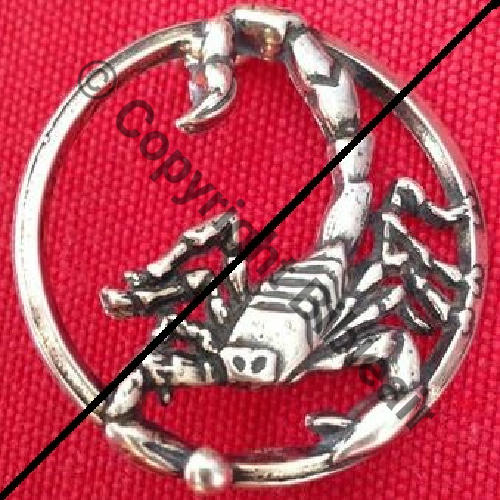 A0661 SCORPION  FAUX  SALISSURE ARTIFICIELLE 1eDRILLE 3.12   SM 2Anneaux REVENDEUR.doria1969 43Eur11.12 