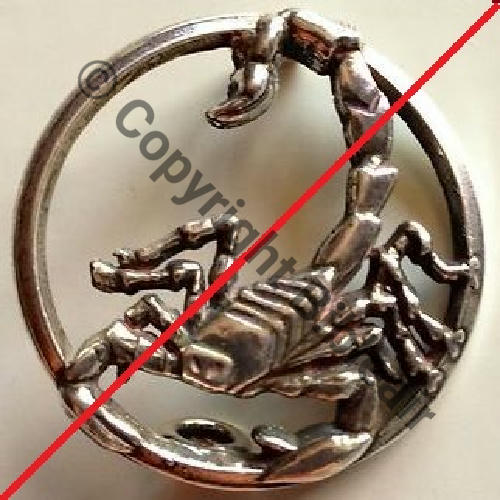 A0661 SCORPION  FAUX LISSE BRILLANT  A0661 1eDRILLE 3.12  SM 2Anneaux REVENDEUR.doria1969 35Eur06.13 