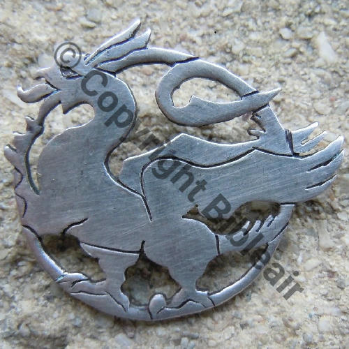 A0681  19xx A681NH DRILLE GC SPA.83  Ajoure  SM Fab perso Eping bascule Dos lisse ARGENT... Pas de poincon.. Src.lapetitebrocdechacha 560EurInv    