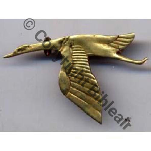 A1104  DOUTEUX COU DROIT A1104NH SPA.3 CIGOGNES EC.1.2 DIJON  SM Laiton embouti Dos lisse 2Anneaux 5x3cm  Sc.I43321 150Eur03.05