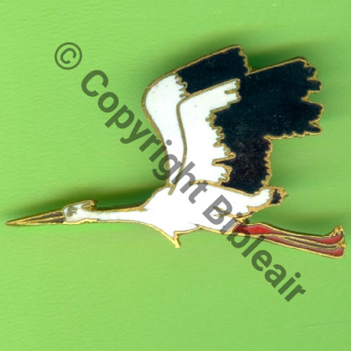 A1106 1960.. A1106NH SPA.167 2eDRILLE 2.4  CIGOGNE AILE HAUTE  A.AUGIS LYON 1Ligne Dos lisse BROCHE Src.Y.GENTY 61Eur(x2) 