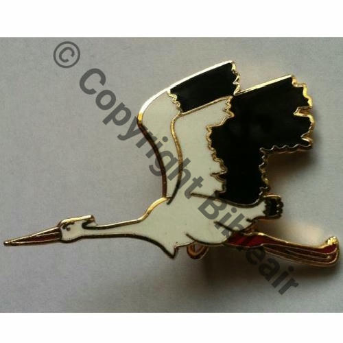 A1106 1980.. A1106 SPA.167 2e Drille 2.4 CIGOGNE AILE HAUTE  SM Bol Eping vertic Dos lisse A visible  No sous Bol Src.moun18000 21Eur12.15