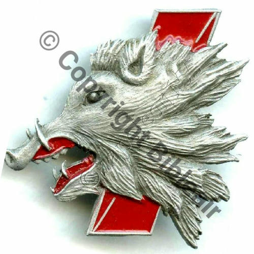 A1115 1945 A1115NH 2eDrille 3.3 SANGLIER ROUGE Alu peint A.AUGIS LYON ST BARTH 2Li 2Griffes Eping cuivre Grenu Src.STELLA 112Eur11.19 