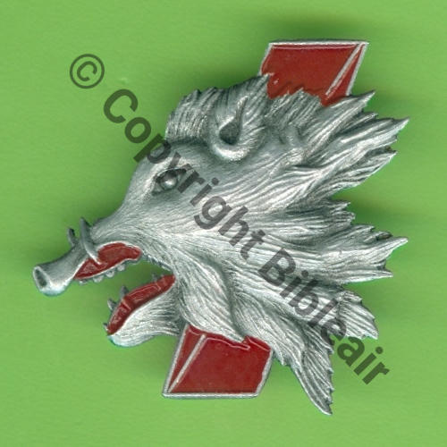 A1115 1945 A1115NH 2eDrille 3.3 SANGLIER ROUGE Alu peint A.AUGIS LYON ST.BARTH 2Li 2Griffes Eping cuivre Dos lisse Src.Y.GENTY  