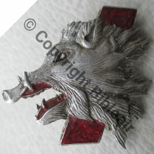 A1115 1945 A1115NH 2eDrille 3.3 SANGLIER ROUGE Alu peint A.AUGIS LYON ST.BARTH 2Li 2Griffes Eping cuivre Retour KC Dos lisse irreg No15 Src.norma13011 98Eur09.17 