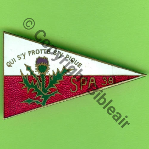 A1123  1939.42 A1123NH SPA.38 CHARDON LORRAINE GC.II.8  MATIVA 2Anneaux Dos lisse 50x30mm Src.Y.GENTY 169Eur(x2)  