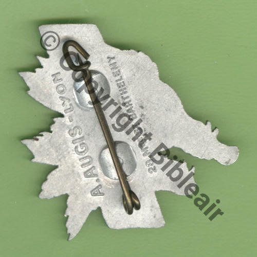 ARD A1087 1943.46 NH GC.III.3 ARDENNES  A.AUGIS LYON ST.BARTH 2Li Alu peint 2Griffes Dos lisse ERREUR TEINTE POINTES Src.Y.GENTY 