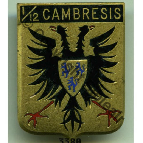 CAMB A1016 EC.1.12 CAMBRESIS CAMBRAI  AB.P Bol... Dos vaguele (chevrons..) FRAPPE A529 Src.grandspins13 15EurInv 