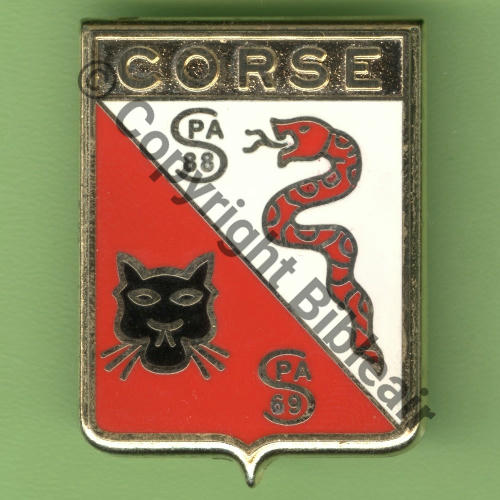 CORS A1066 2008+ EC.3.11 CORSE DJIBOUTI  AB Griffes et butees Dos irreg scintillant Gd modele 38x30mm Src.Y.GENTY 33Eur(x2) 