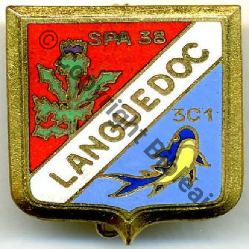 LAN A1015 1970- EC.3.7 LANGUEDOC ST.DIZIER  AUGIS SM Bol tube allonge pastille AUGIS LYON Dos lisse CHARDON MAUVE SNH 13Eur03.06