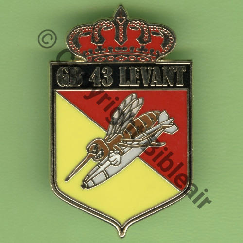 LEV GB.43 LEVANT 4e DRON PROJETABLE 3.EC OPE CHAMMAL JORDANIE  FIA LYON Sigle Bol allonge Dos lisse Src.Y.GENTY 65Eur(x3) 