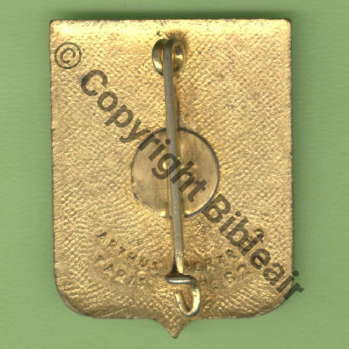 PIC A0620  1954+ EC.2.12 PICARDIE CAMBRAI  AB.P Bol poinconne Quadrille losange AB arc cercle Frappe H620 Face doree et argentee Src.Y.GENTY 14Eur(x3) 