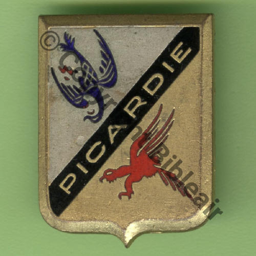 PIC A0620  1954+ EC.2.12 PICARDIE CAMBRAI  AB.P Bol poinconne Quadrille losange AB arc cercle Frappe H620 Face doree et argentee Src.Y.GENTY 14Eur(x3) 