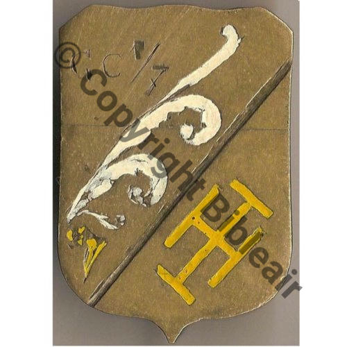 PRO A1085 1939.41 NH GC.I.7 Fab loc 3mm Cisele et peint AFN.. SYRIE.. 2Anno fil cuivre soude Dos lisse Src.MARRASSE.Y 