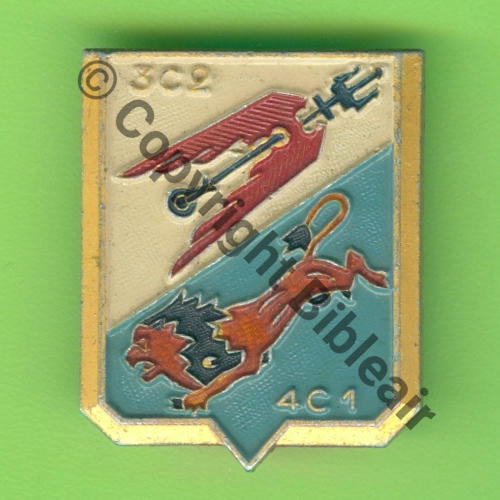 SAIN  A0840NH 1944.46 GC.2.18 SAINTONGE  A.AUGIS LYON ST.BARTH 2Li Alu peint 2Griffes Dos lisse strie irreg Src.Y.GENTY 91Eur(x4) 