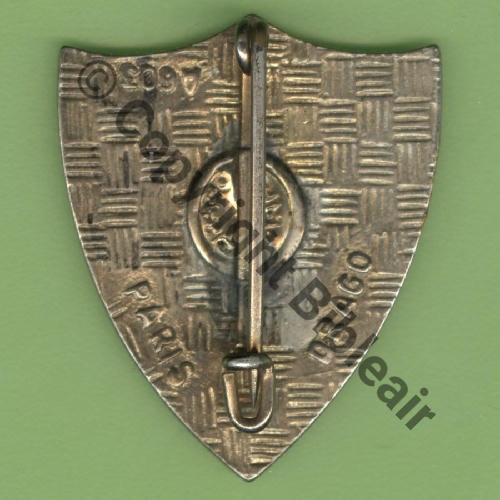 05e.EC 56.58 ORANGE A0603  DrP+Past oval Guilloche Dore sauf casque Resine Src.Y.GENTY 16Eur(x2) 