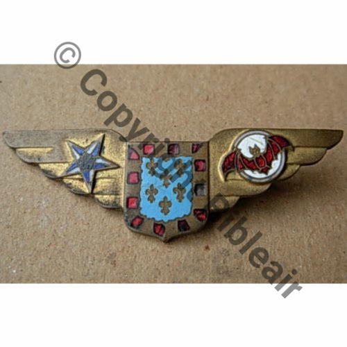 1442.EMAA 1947.53 GT.1.61 TOURAINE  A.AUGIS ST.BARTH Bol fenetre allonge  Dos lisse cercle et etoile bleu ciel Eping KC Src.oeuvredart 59Eur(x2) 