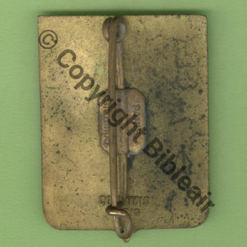3248.EMGFA 1946.55 GT.II.64 ANJOU  COURTOIS PARIS Past octog COURTOIS PARIS Dos lisse Email BANDEAU BLEU 26x34mm EMAIL Src.Y.GENTY 10Eur11.25 