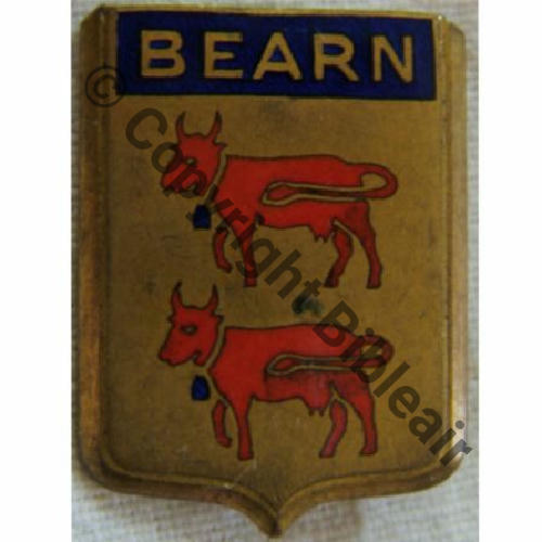 A1067NH GT.1.64 BEARN  DrP Bol Dos lisse EmailGF Plat.. eping courte 26mm Sc.quivivefrance 15EurInv 