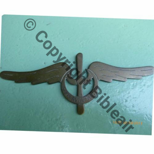 37  37e AVIATION Guerre du RIF Plaque laiton ciselee 195x75mm  Src.sigpro46 26Eur08.13 