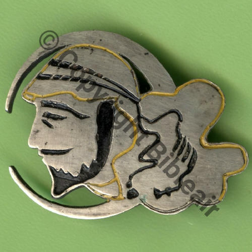 596 GAO.596  DEIR EZ ZOR  Fab LOC Eping bascule Dos lisse irreg Poincon ARGENT +Poincon de maitre  No54 marque E596 Src.Y.GENTY 560Eur04.16 