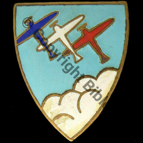 ESCADRILLE TRICOLORE SUR SPITFIRE  MEKNES  SM Bol fenetre argente origine... Dos dore lisse irreg Src.graphyx66 56Eur07.20