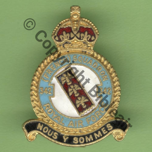 NH  COMMEMO ECHANGE 3.30 LORRAINE  SM 342eme FRENCH SQUADRON Eping bascule Dos lisse Src.Y.GENTY 11Eur(x2) 