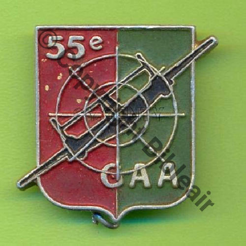 NH  55e GAA 1e.Batterie  A.AUGIS.LYON ST.BARTH 2Lig  double griffe Dos lisse ALU PEINT Src.Y.GENTY 111Eur(x2) 
