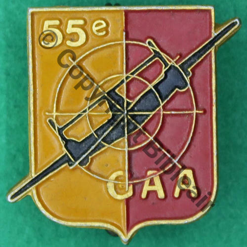 NH  55e GAA 4e.Batterie A.AUGIS LYON ST.BARTH Alu Peint double griffe Dos lisse.. ou grenu..  AVION NOIR  Src.atectori 186Eur04.17 