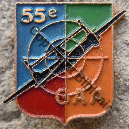 NH  55e GAA Etat Major  A.AUGIS LYON ST.BARTH 2Lign Alu peint 2Griffes Dos cuivre lisse strie Src.clem.chacha 126Eur04.18 