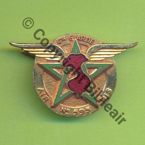 595B  2522.EMGFA Cie Gardes Air 595 bis  puis 31.191 TAN SON NHUT  A.AUGIS ST.BARTH LYON 3Li +Poinc AA.LYON Bol fenetre allonge Granuleux Sc.Y.GENTY 71Eur11.11 