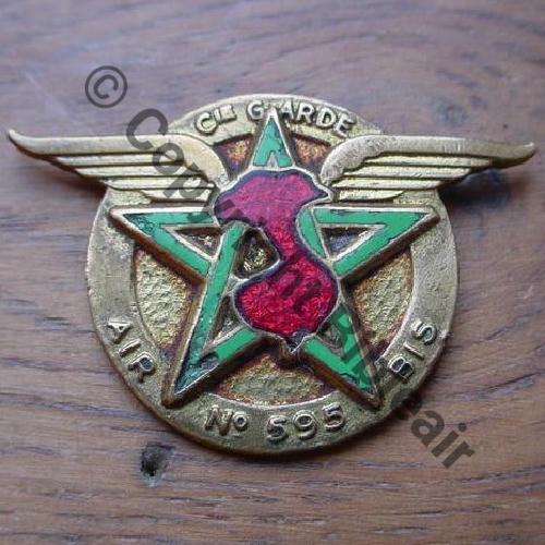 595B  2522.EMGFA Cie Gardes Air 595 bis  puis 31.191 TAN SON NHUT  A.AUGIS ST.BARTH LYON 3Lign Bol fenetre origine... Dos lisse Src.mdame 70Eur(x4) 