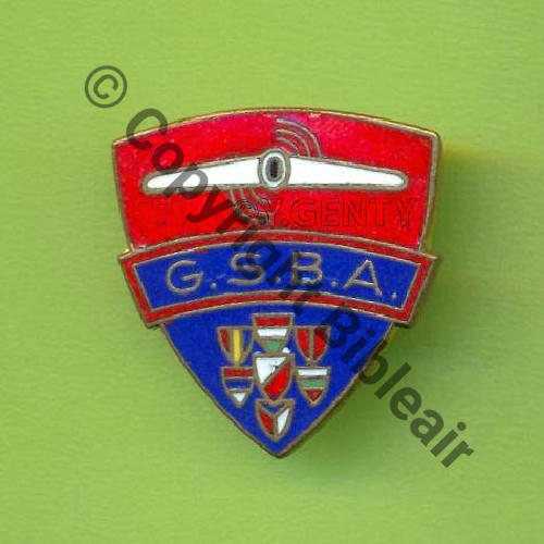 A0506 GROUPEMENT DE SURVEILLANCE DES B.A LAHR  AB.P Bol poinconne Dos Quadrille irreg Src.Y.GENTY 92Eur(x12) 