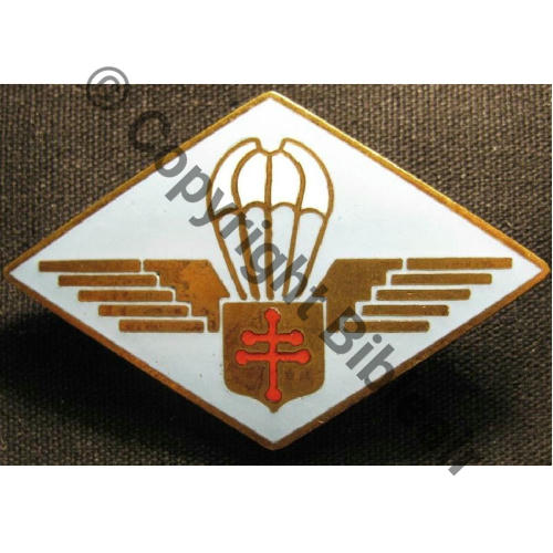CCP  1e CIE CHASSEURS PARA (TERRE)  1941 ex 1e CIE INFANTERIE AIR Modele LE CAIRE REFRAPPE Fahmy Tewfik Bichay  SM 2Attach PINS Dos lisse irreg Grave R77 Src.worthpoint 