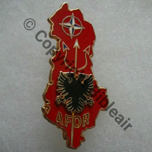 NH  ALBANIAN FORCE Det genie INS GENERAL  AB.P Griffes et butees Dos irreg scintillant Src.B.RIGODANZO 
