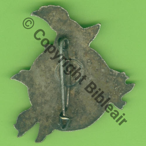 2512.EMGFA  EM COTAM  VILLACOUBLAY  SM (FRAISSE..) Bol pince Dos lisse canard Bleu vert Tortue Orange Email Translucide Src.Y.GENTY 12Eur04.24 