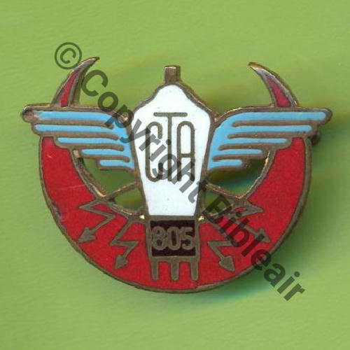 2971.EMGFA CTA 805 BLIDA  Chiffres epais A.AUGIS ST.BARTH LYON 3Li Bol fenetre allonge coupe Dos lisse Sc.Y.GENTY 50Eur(x3) 