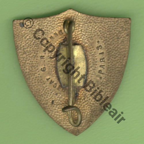 3208.EMGA ECOLE RADIONAVIGANTS PAU  DECAT 6 Rue LINNE PARIS Bol fenetre allonge 27x30mm aile plate Src.Y.GENTY 68Eur(x3) 