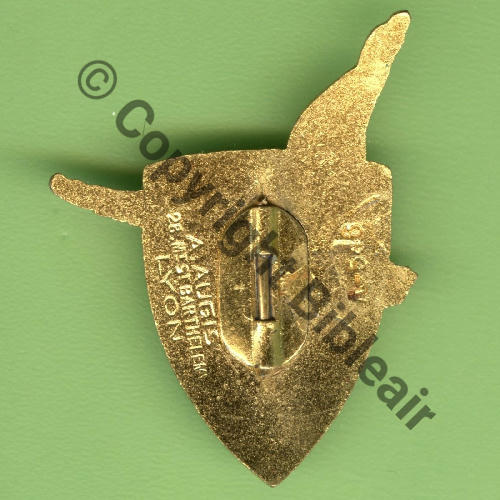 A0546 CERO.316 LYON-BRON  A.AUGIS ST.BARTH LYON 3Lignes Bol fenetre allonge Dos lisse irreg LION ARGENTE Eping coupee Src.Y.GENTY 180Eur06.25 