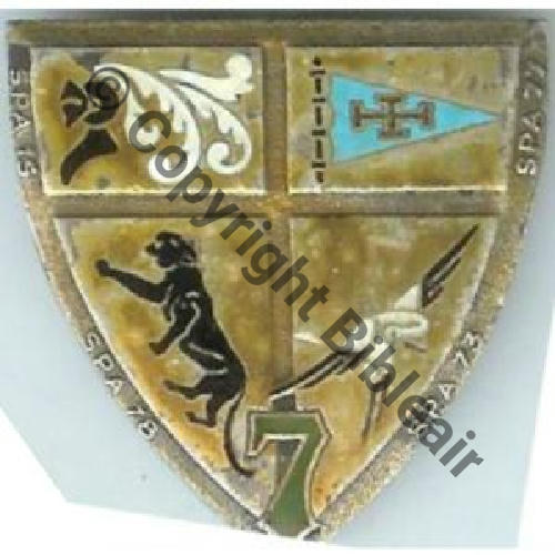 A0548 07e.EC 51.61 BIZERTE A0548  A.AUGIS ST.BARTH LYON 3Lignes Broche Dos lisse  Pattes non peintes 7Vert No696 SNH Sc.othon67 42Eur09.07 