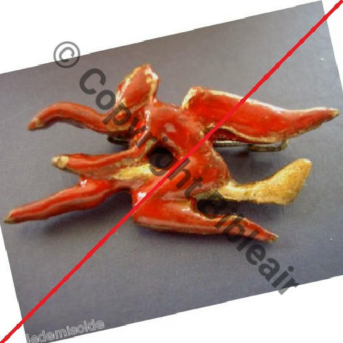 A0572 SPA.160 COPIE USA BRONZE COULE DIABLE ROUGE  SM Eping soudee Dos irreg Src.ledemisolde 16Eur06.11 